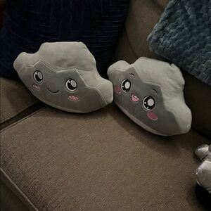Rocky Soft Gray Cloud Cushions